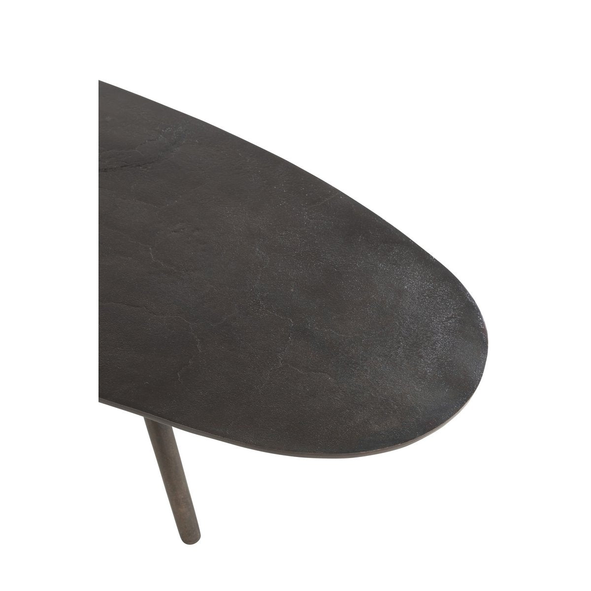J-Line Salontafel Druppel Aluminium/Ijzer Zwart Large - 119 x 71.5 x 36 cm