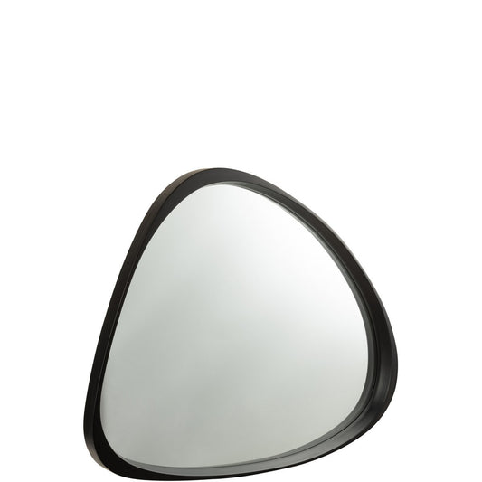 J-Line spiegel Giles - glas - zwart - large - Ø 90 cm
