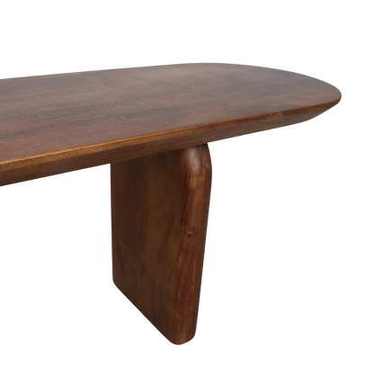 Bullnose eetkamerbank bruin
