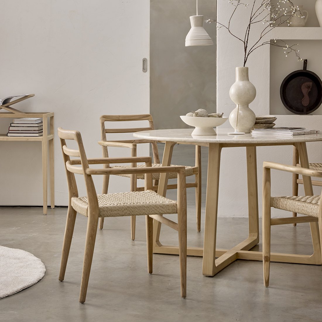 Infinity ronde marmeren eettafel 120 cm