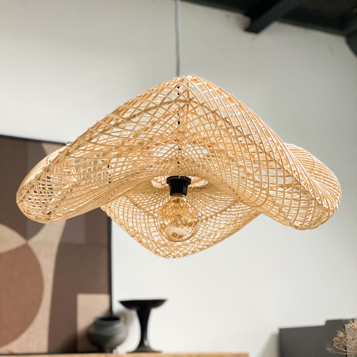 Wave hanglamp naturel large