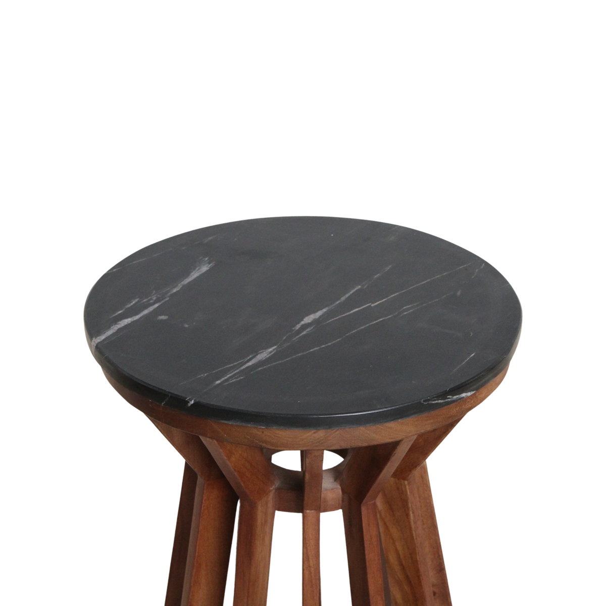 Sabah bijzettafel marmer zwart - 40x40x50 cm