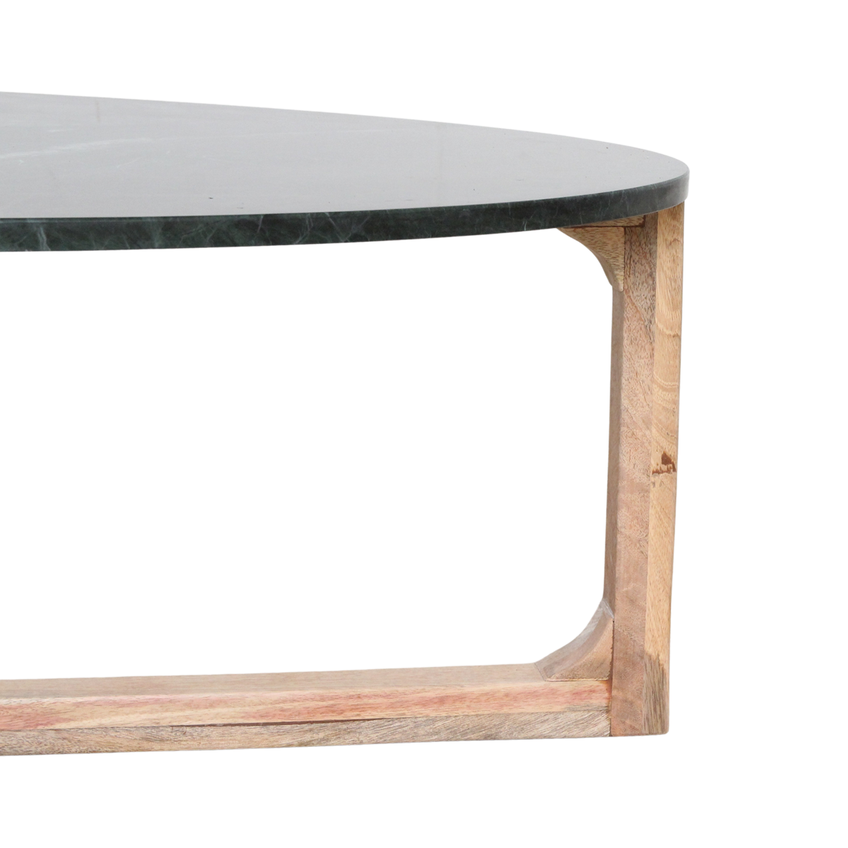 Ovale marmeren salontafel - Groen - 120x60x38 cm