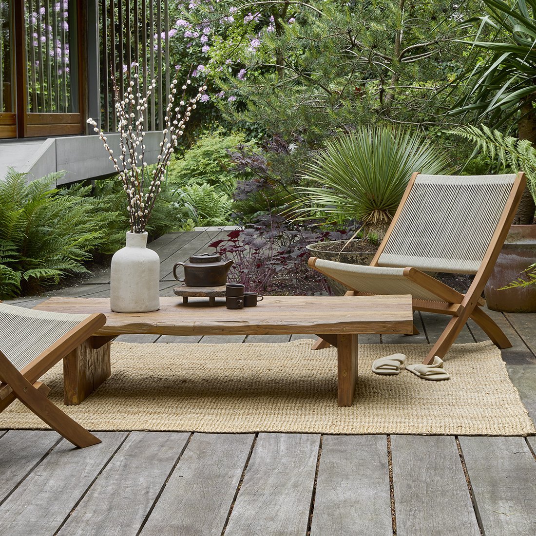 Teakhouten salontafel