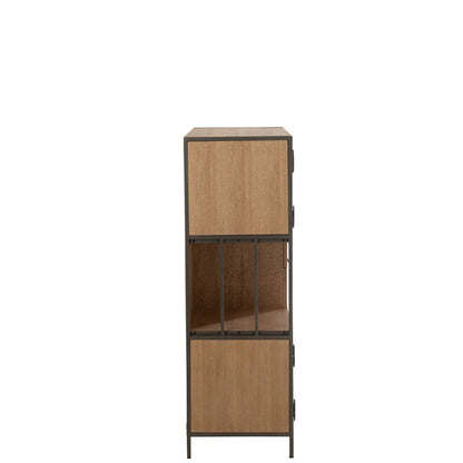 J-Line Compartimenten kast - hout/ metaal - naturel