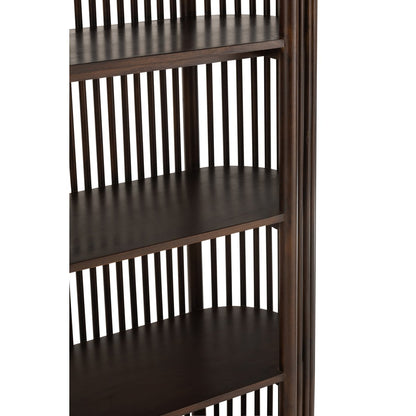 J-Line Rek Conie 5 Planken Mango Hout Donker Bruin
