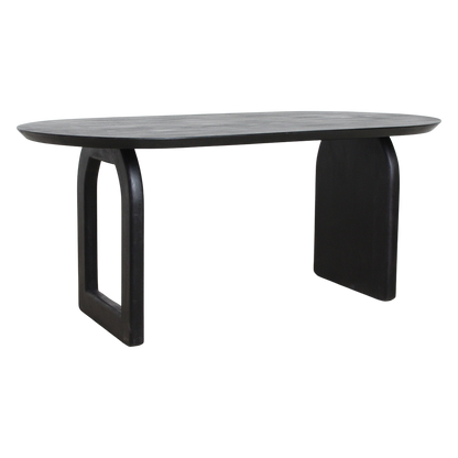 Bullnose eettafel zwart mix onderstel