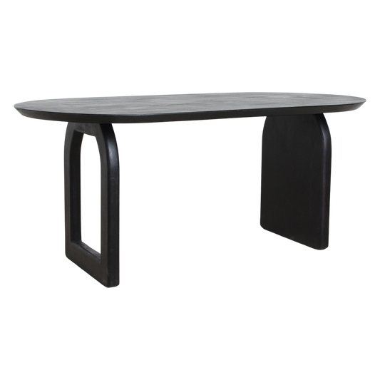 Bullnose eettafel zwart mix onderstel