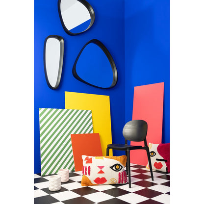 J-Line spiegel Giles Lang - glas - zwart - 33 x 89 cm