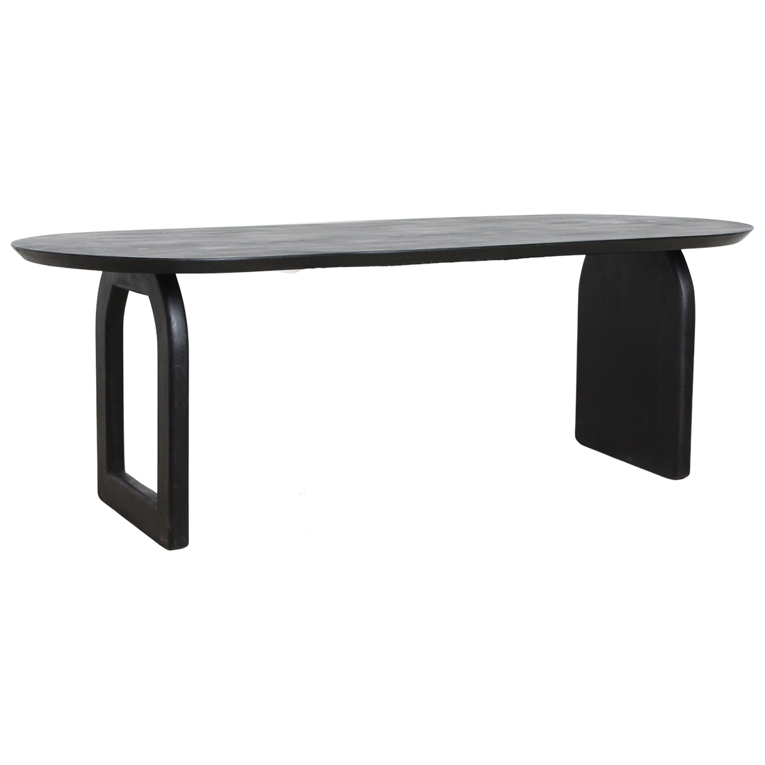 Bullnose eettafel zwart mix onderstel