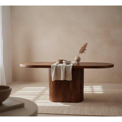 Bullnose langwerpige eettafel 180, 200 of 240 cm