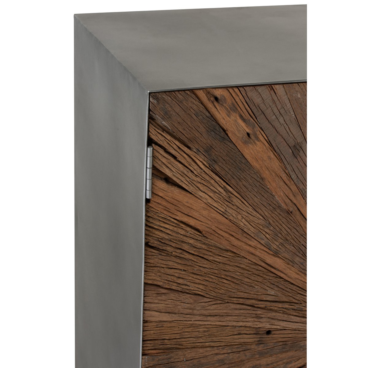 J-Line Kast Shanil 2 Deuren Hout/Ijzer Naturel/Grijs