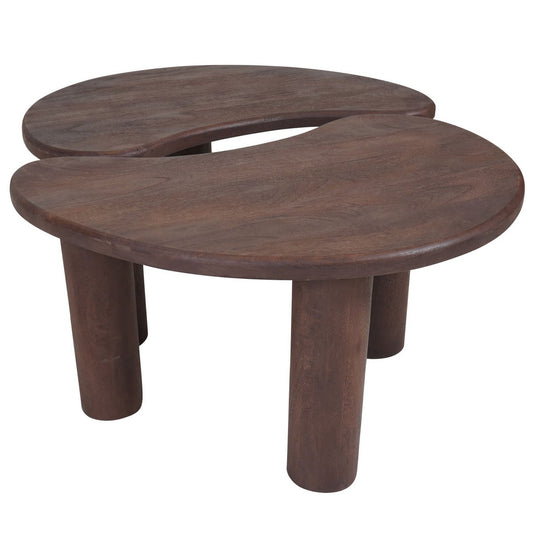 Salontafel Lina – Espresso Mangohout – Set van 2