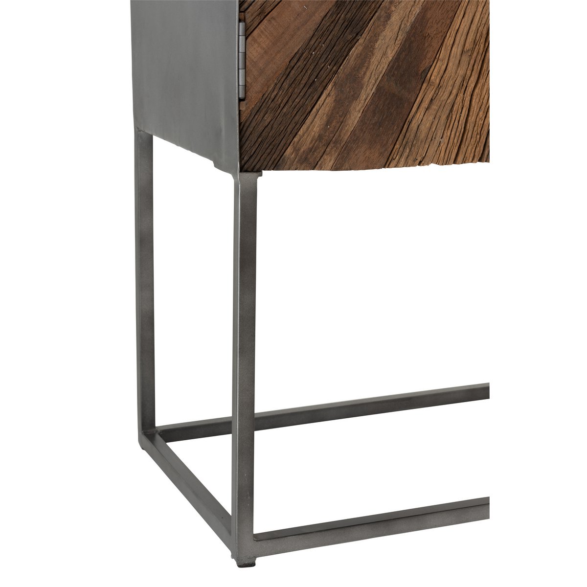 J-Line Barkast Shanil 2 Deuren Hout/Ijzer Naturel/Grijs