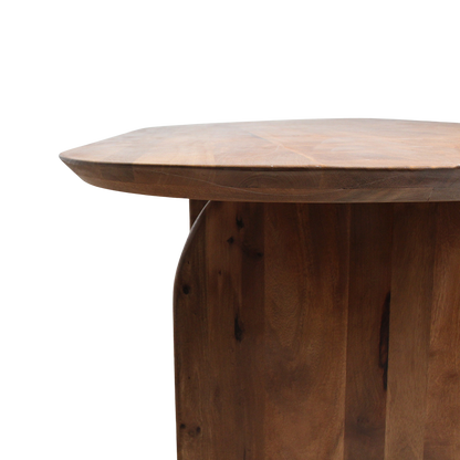 Bullnose eettafel bruin gesloten onderstel