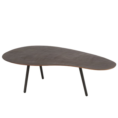 J-Line Salontafel Druppel Aluminium/Ijzer Bruin Large - 119 x 71.5 x 36.5 cm
