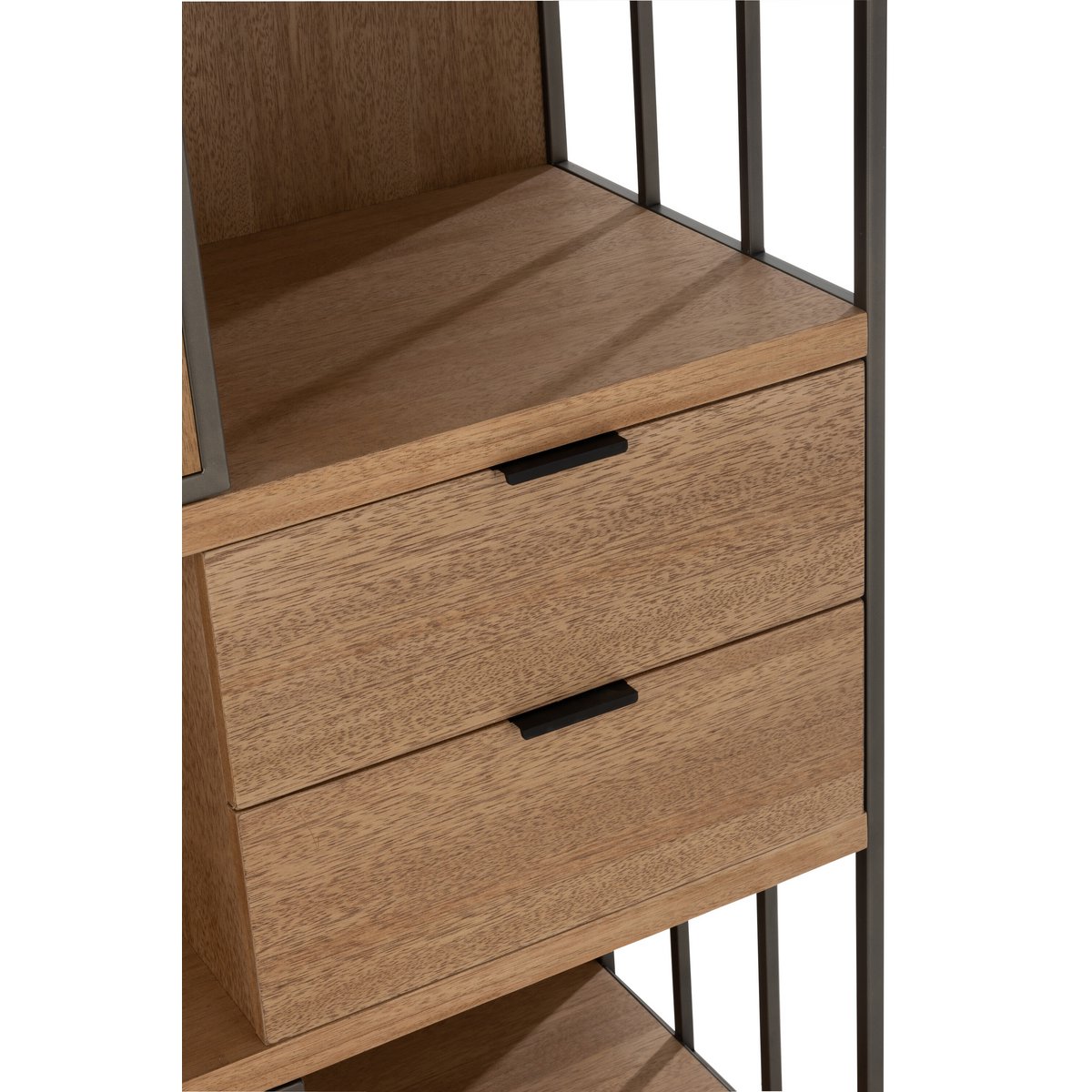 J-Line Compartimenten kast - hout/ metaal - naturel