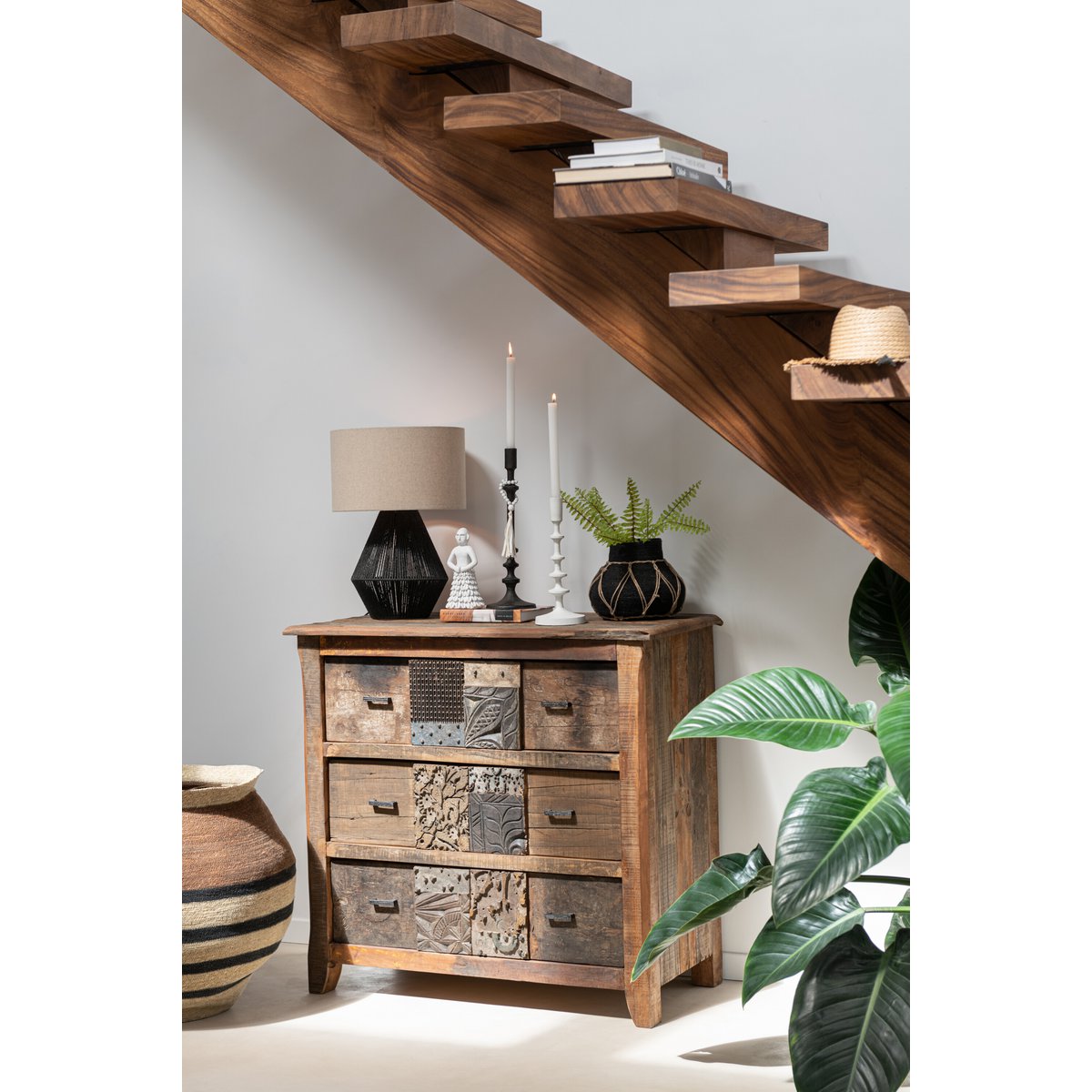 J-Line Kast Verouderd Hout Bruin
