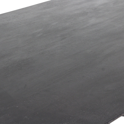 Bullnose eettafel zwart open onderstel
