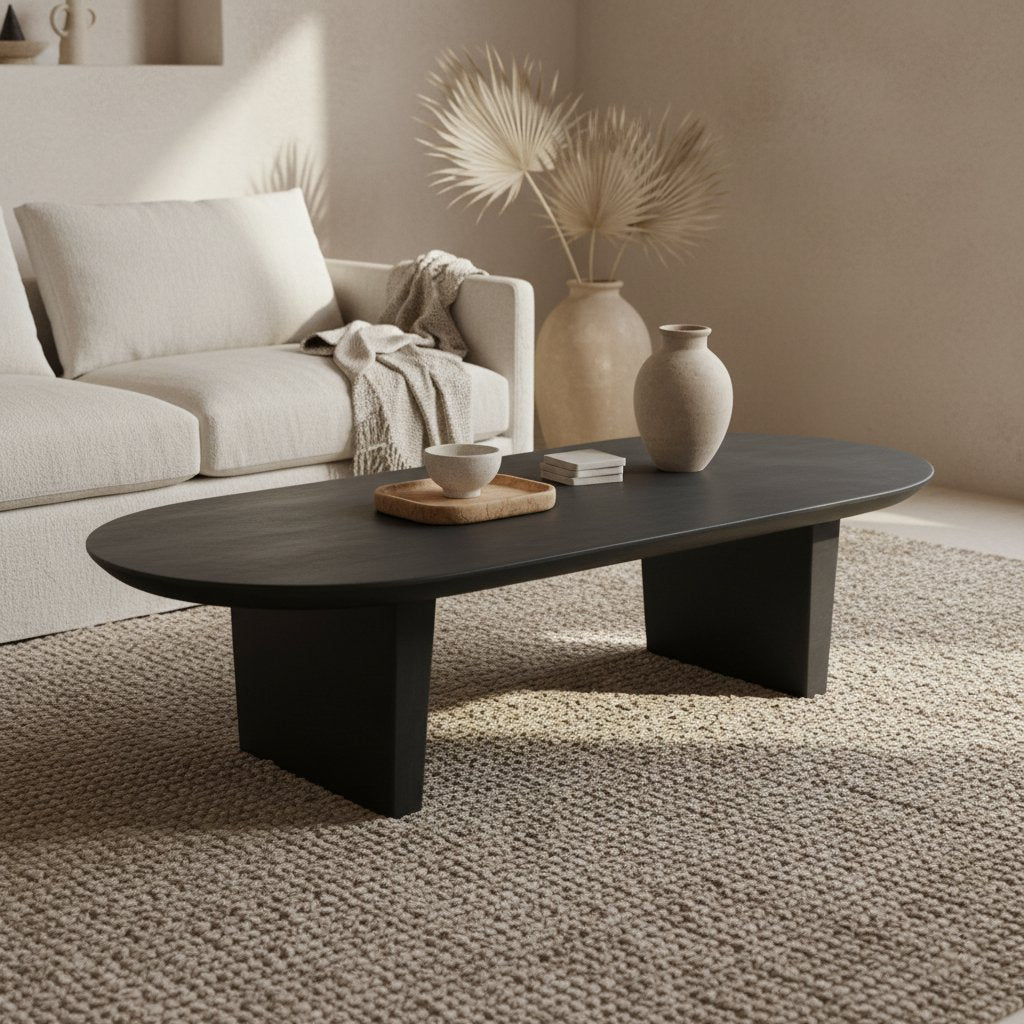 Bullnose salontafel zwart