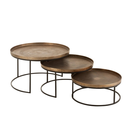 J-Line bijzettafel Rond - aluminium - roest