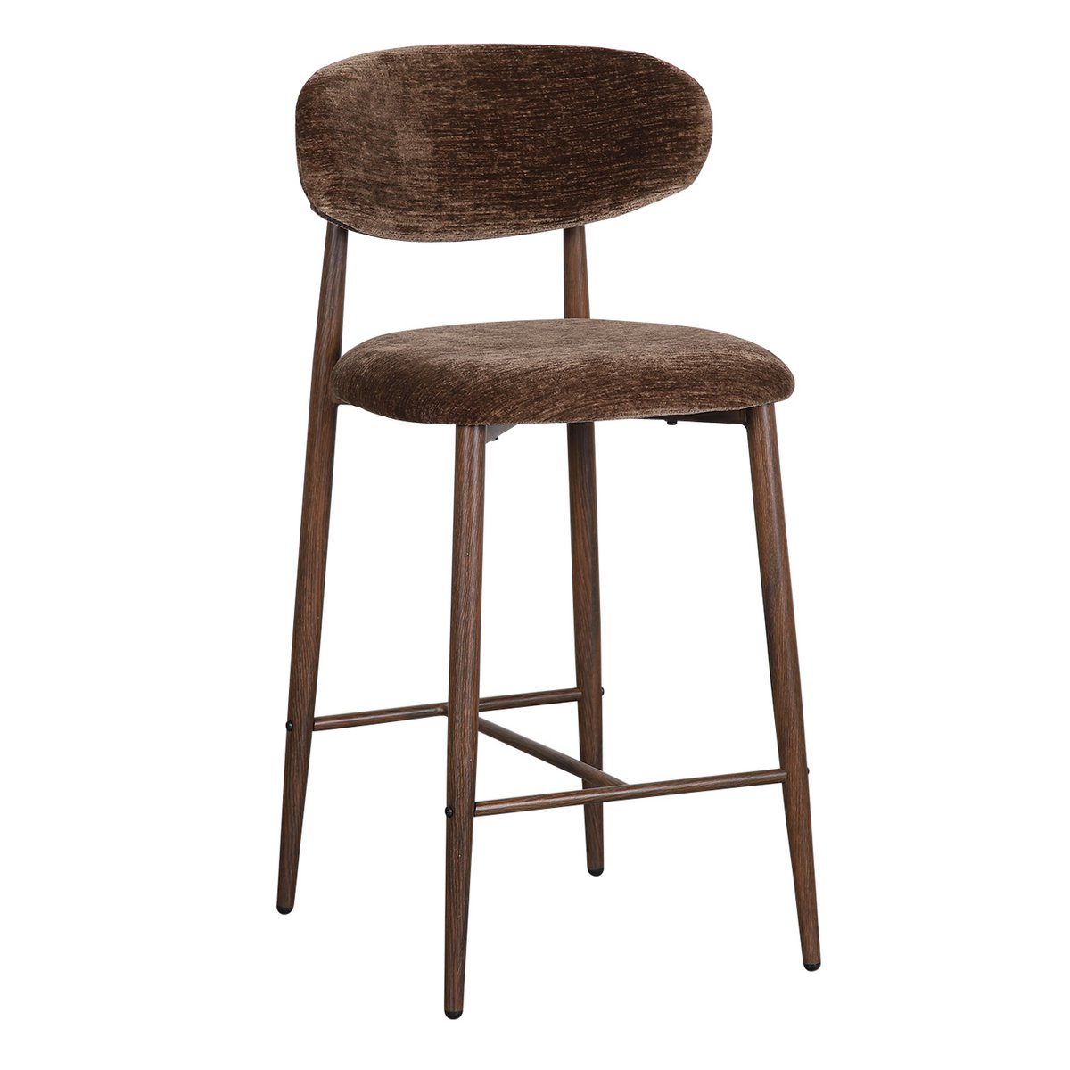 Japandi keukenbar stoel umber (set van 2)