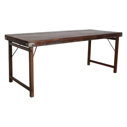 Eettafel bruin opklapbaar XL