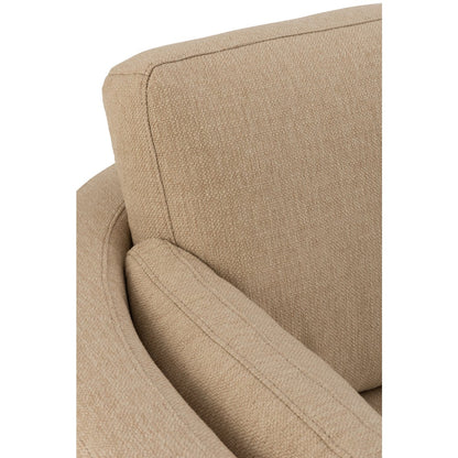 J-Line Loungestoel Swiv Hout/Textiel Beige