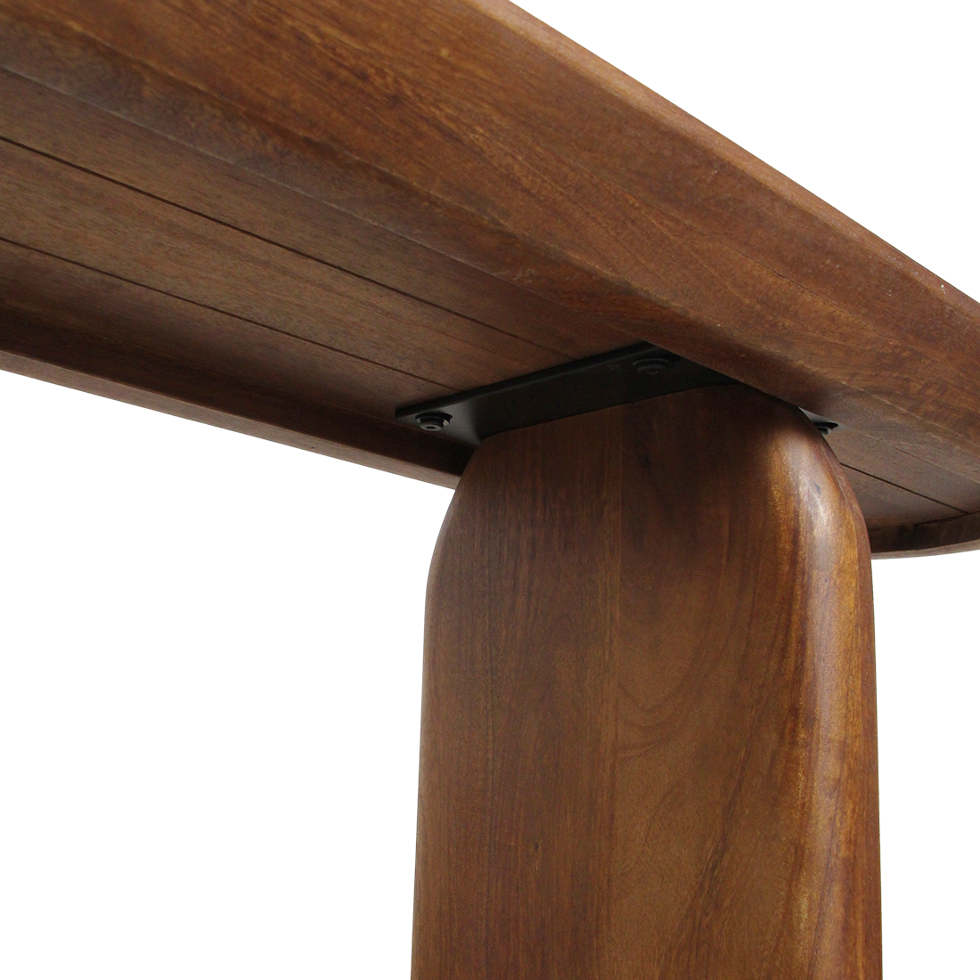 Bullnose eetkamerbank bruin