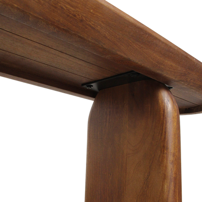 Bullnose eetkamerbank bruin