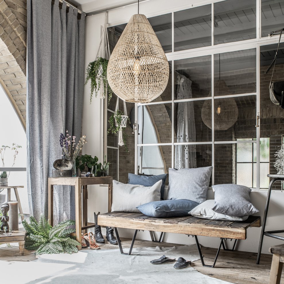 Maze hanglamp druppel naturel