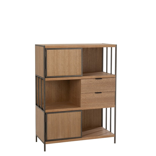 J-Line Compartimenten kast - hout/ metaal - naturel