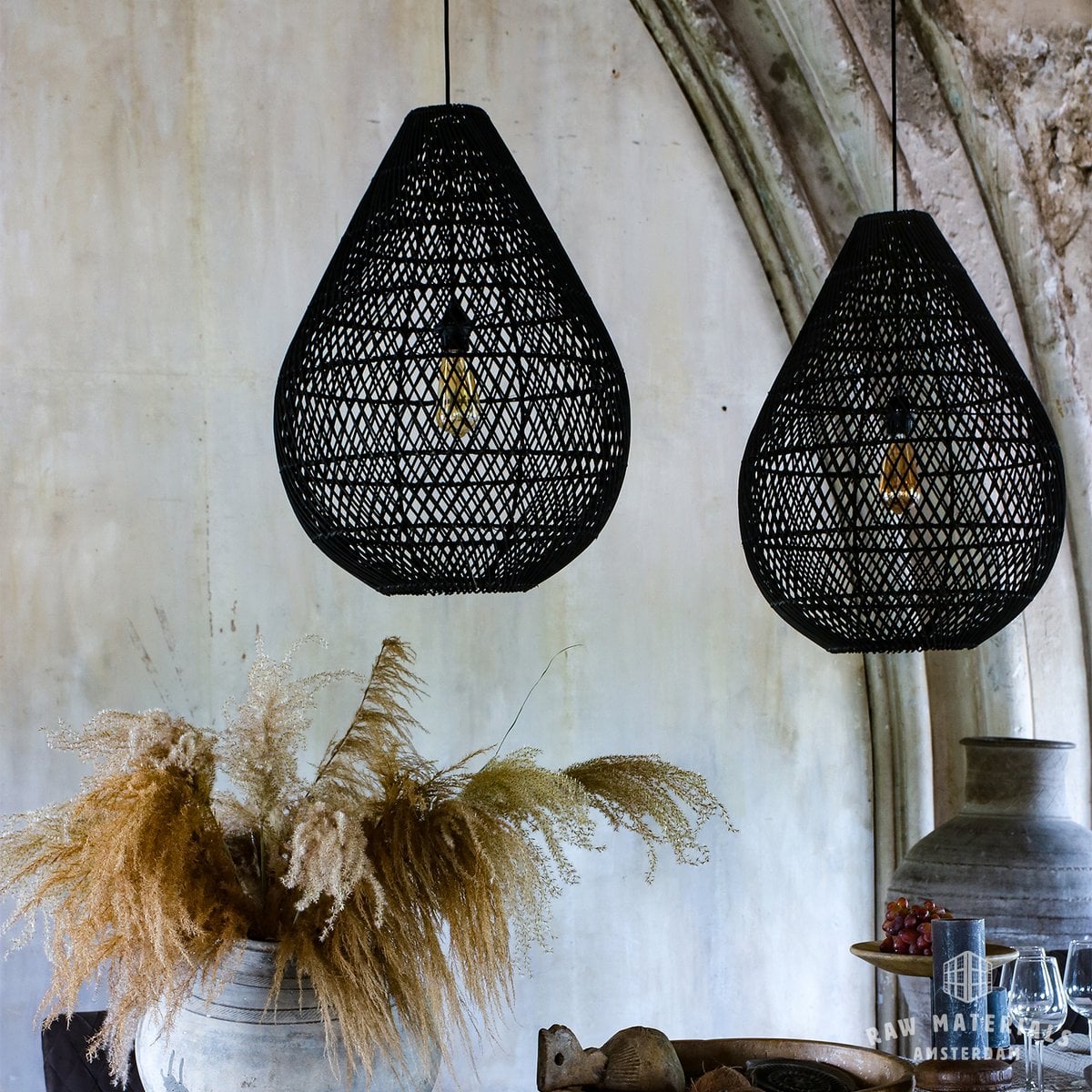 Maze hanglamp druppel zwart