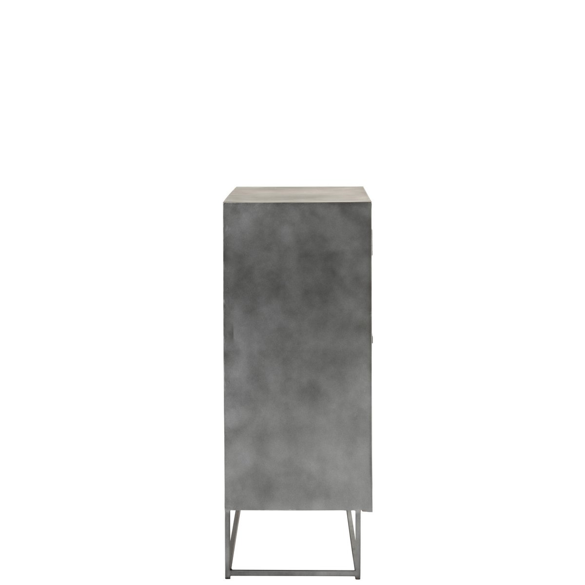 J-Line Kast Shanil 2 Deuren Hout/Ijzer Naturel/Grijs