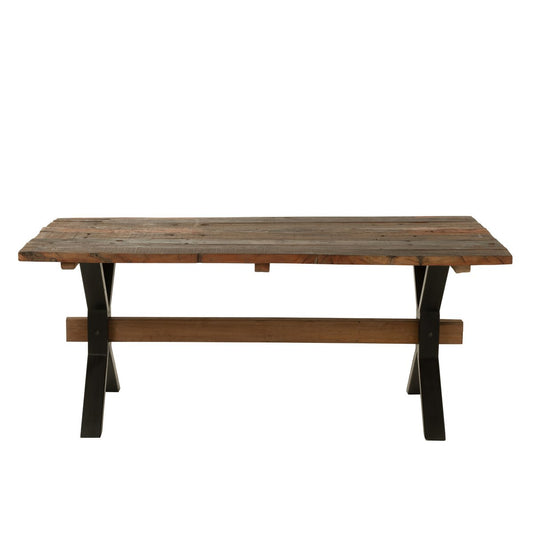 J-Line Eettafel Verouderd Hout Bruin
