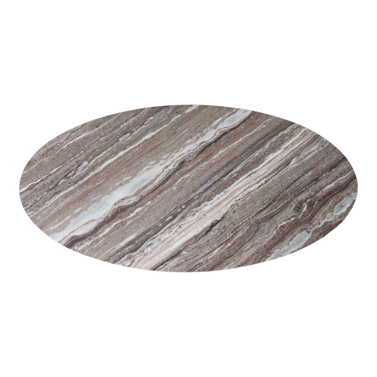 Ovale marmeren salontafel - Fantasy bruin - 120x60x38 cm