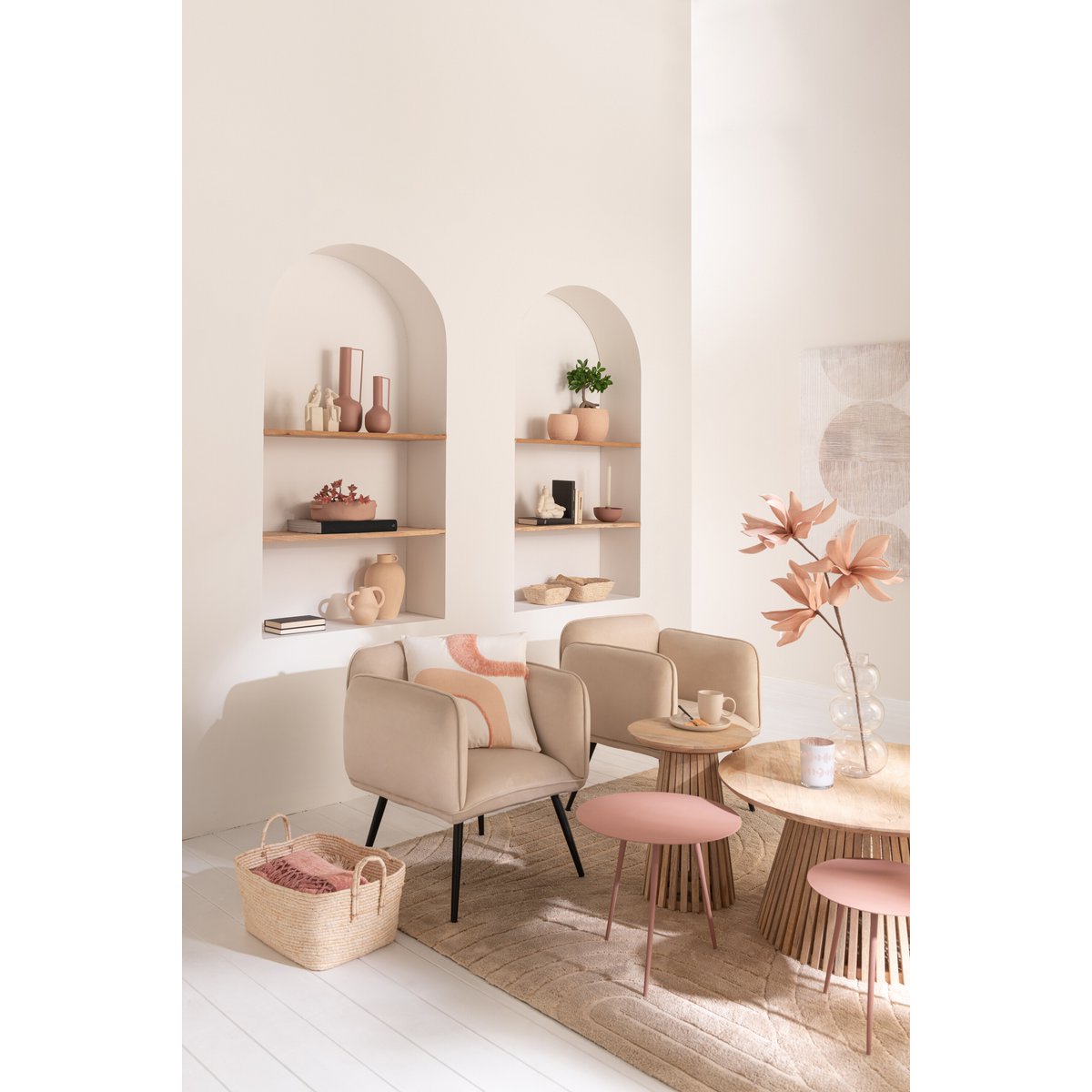 J-Line Tafel Vincent Mangohout Naturel Medium