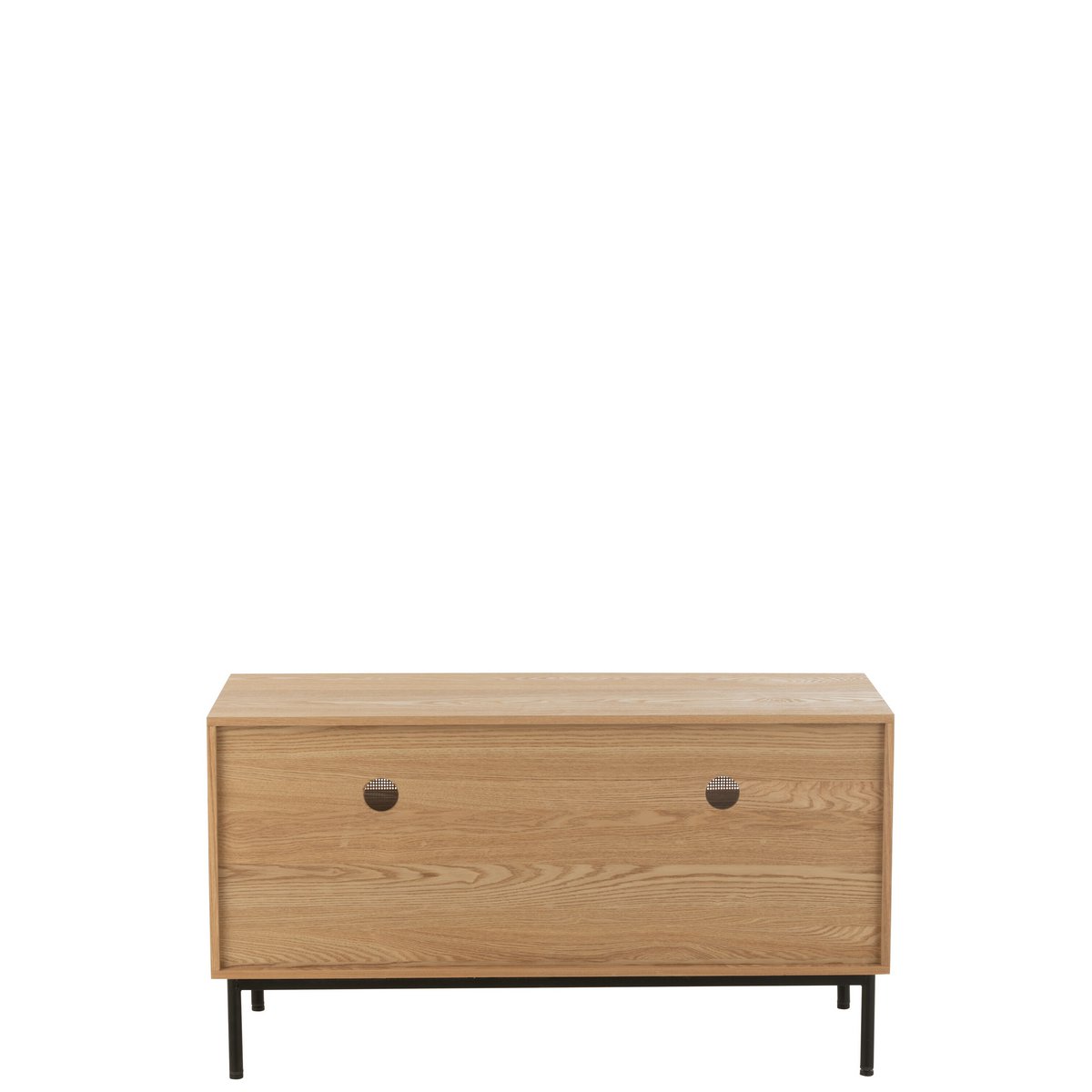 J-Line kast Vierkant - hout/metaal - naturel/zwart - large