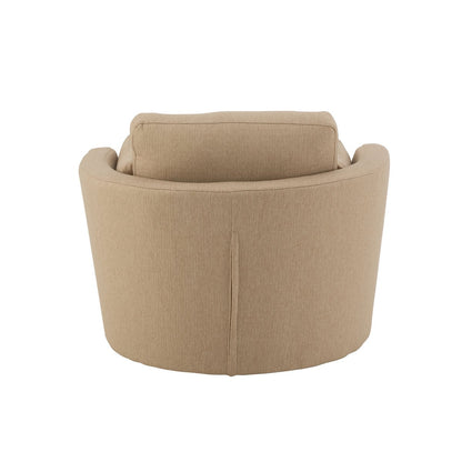 J-Line Loungestoel Swiv Hout/Textiel Beige