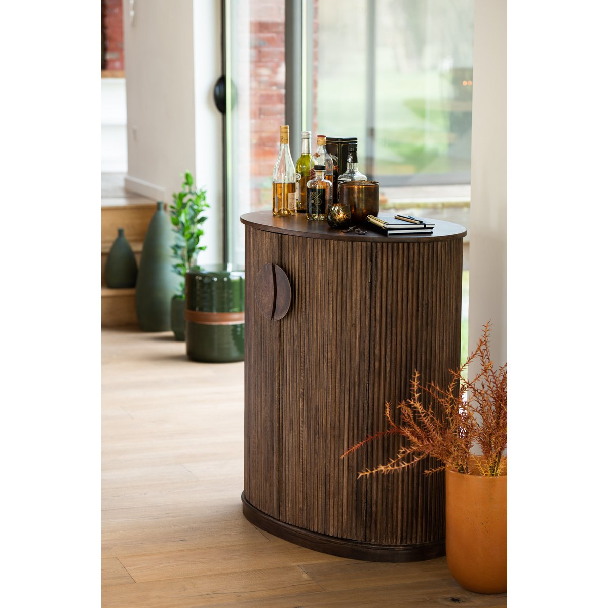 J-Line Kast Reyi Mango Hout Donker Bruin