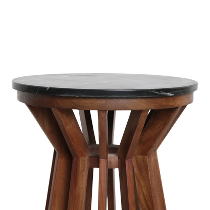 Sabah bijzettafel marmer zwart - 40x40x50 cm
