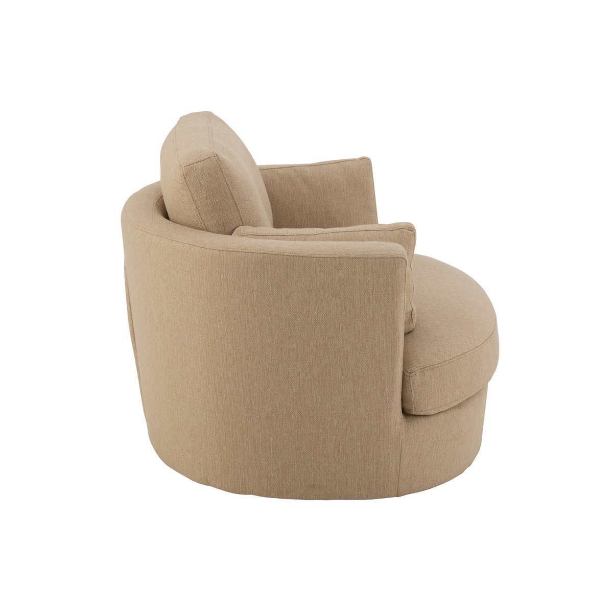 J-Line Loungestoel Swiv Hout/Textiel Beige