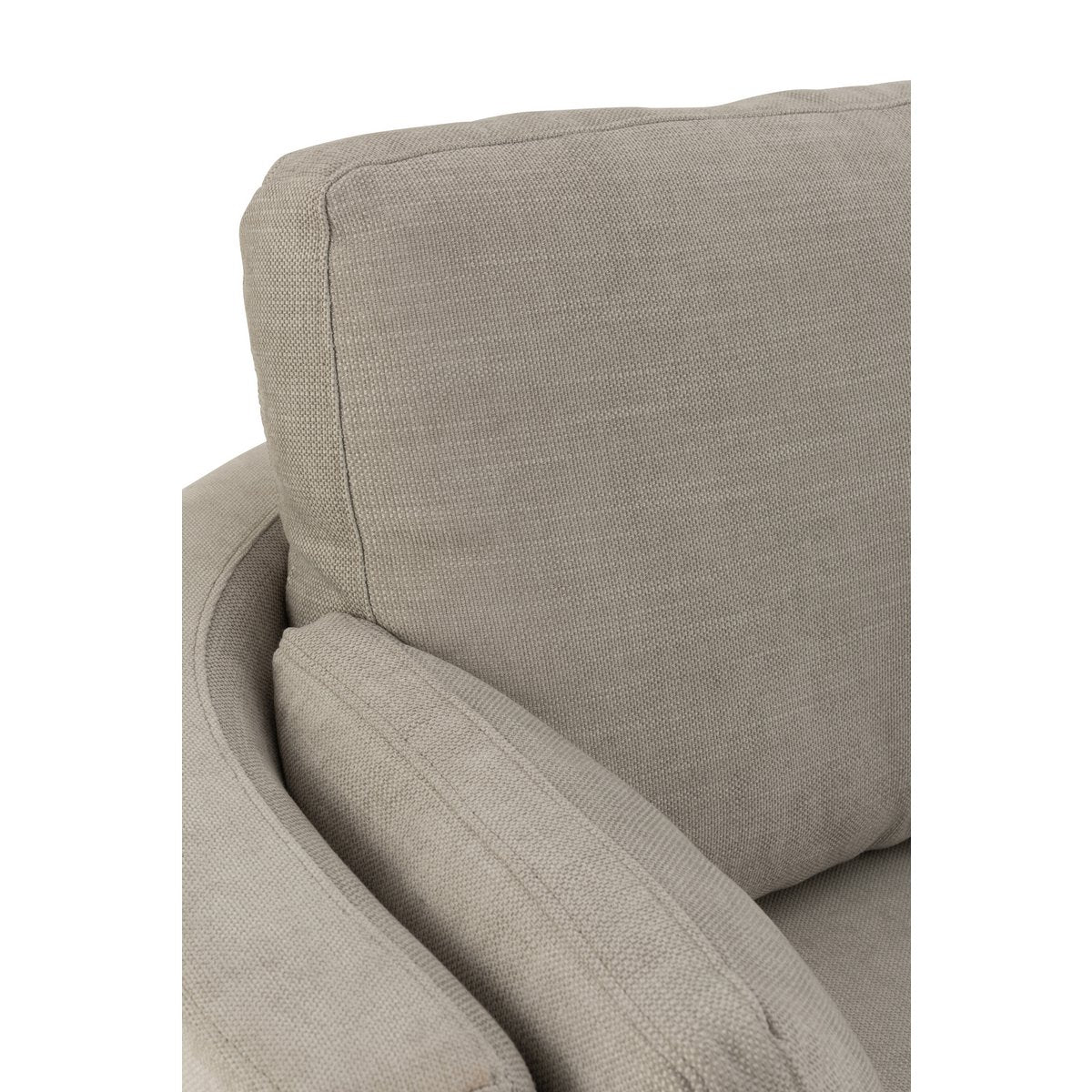 J-Line Loungestoel Swiv Hout/Textiel Grijs