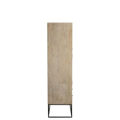 J-Line kast Geweven - 3 deuren + 4 laden - hout - naturel