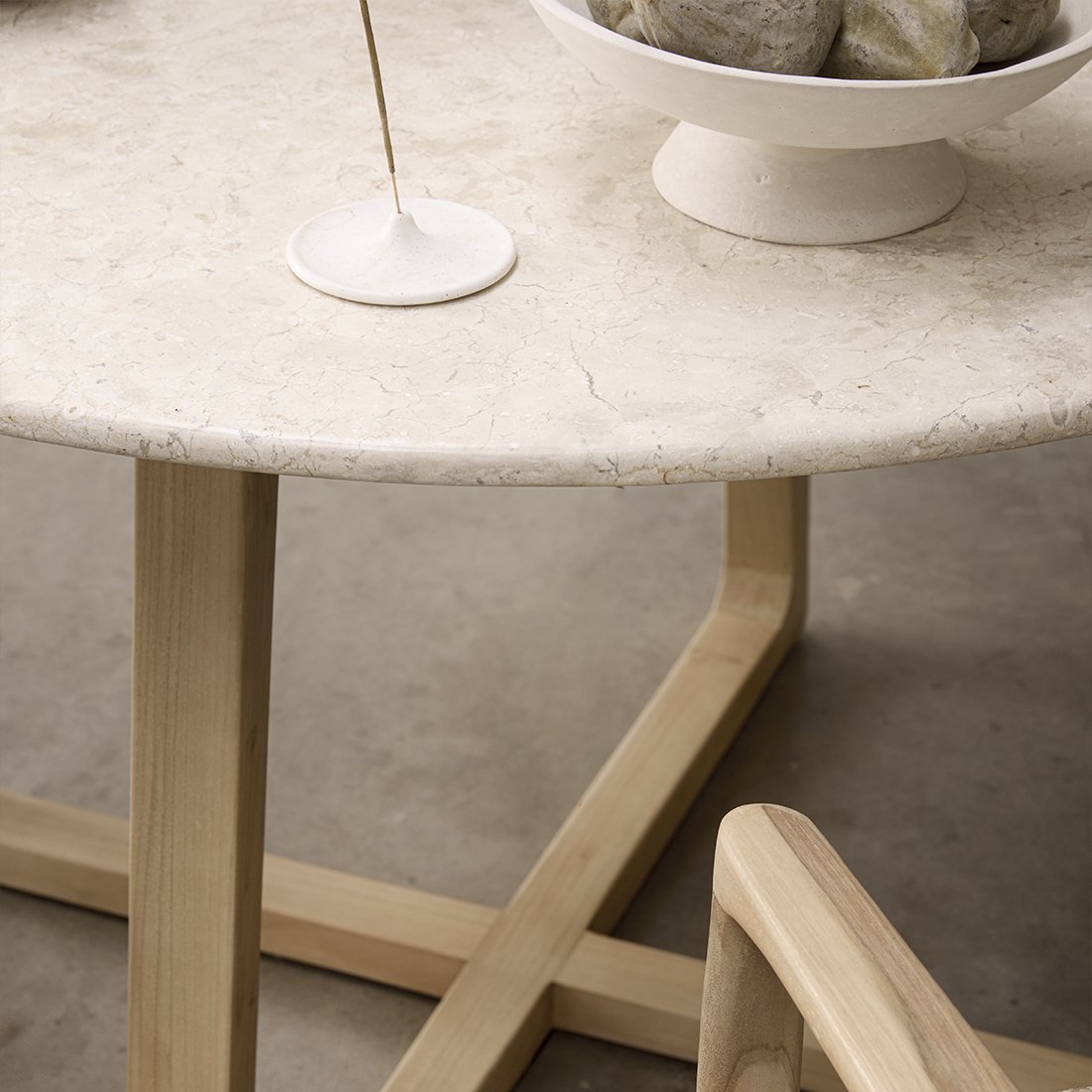 Infinity ronde marmeren eettafel 120 cm