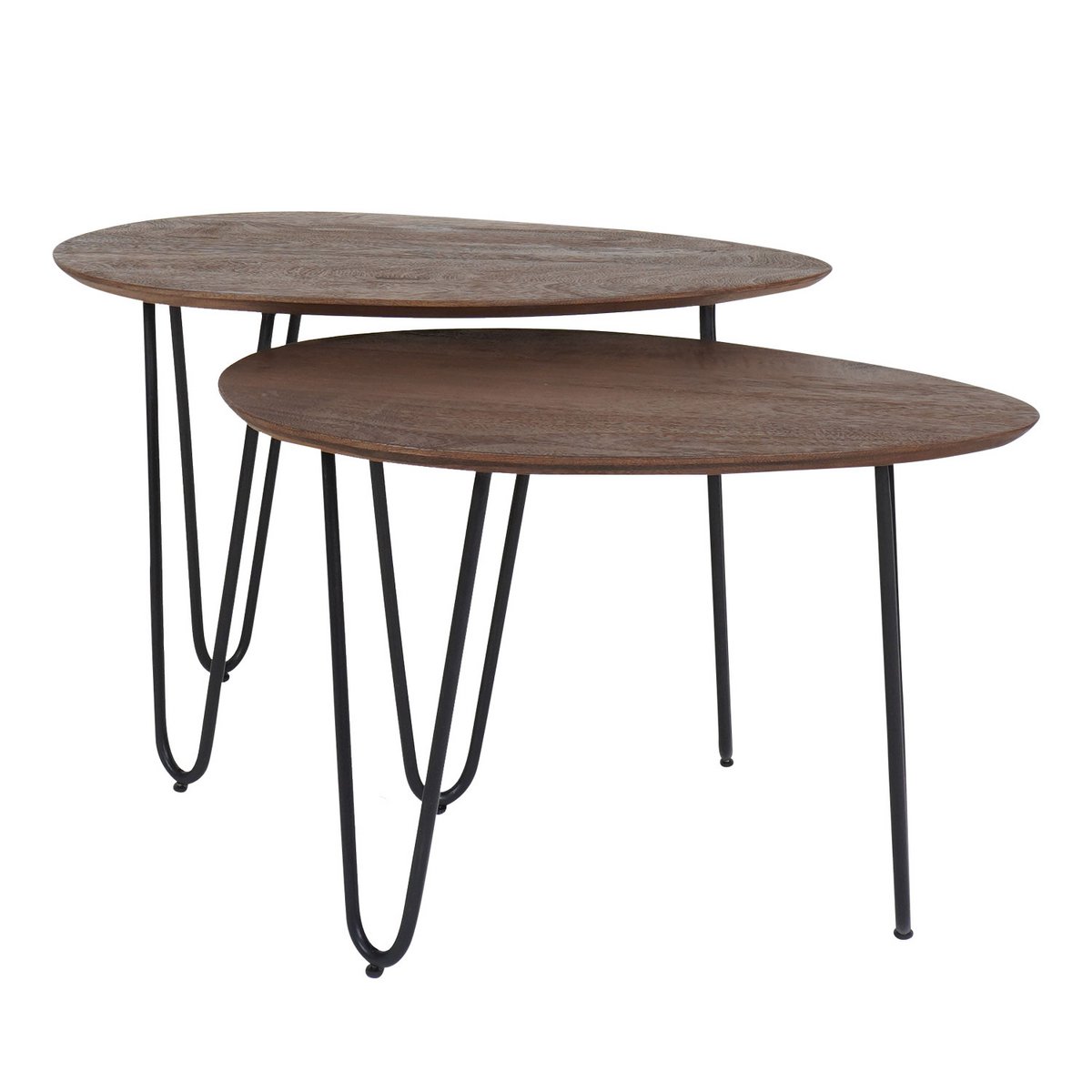 Salontafel Fabio – Espresso Mangohout – Set van 2