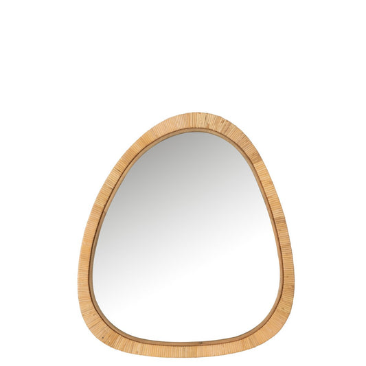 J-Line spiegel Paille - jute/glas - naturel - large - 60 x 66 cm