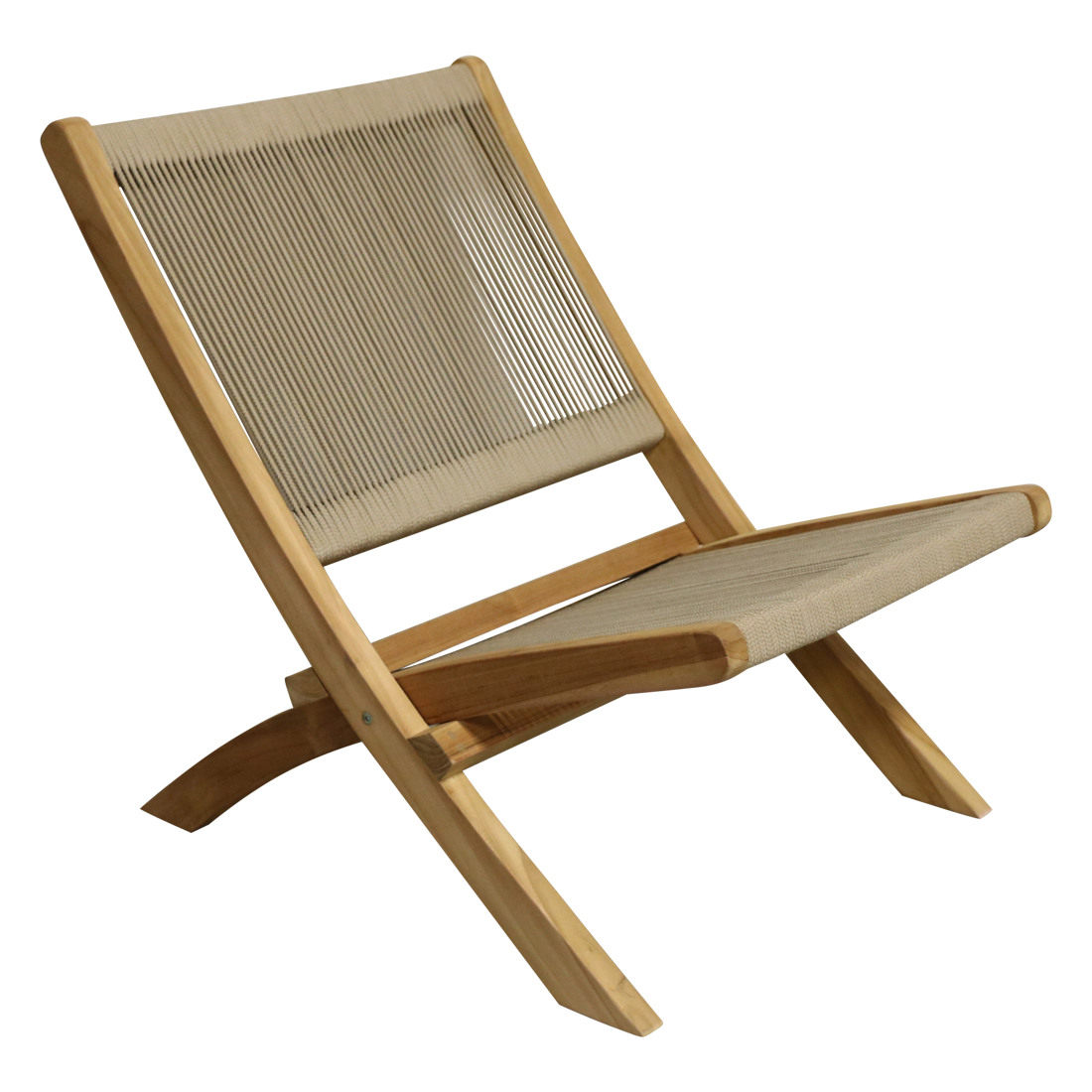 Rope opvouwbare loungestoel naturel