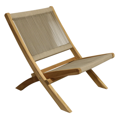 Rope opvouwbare loungestoel naturel