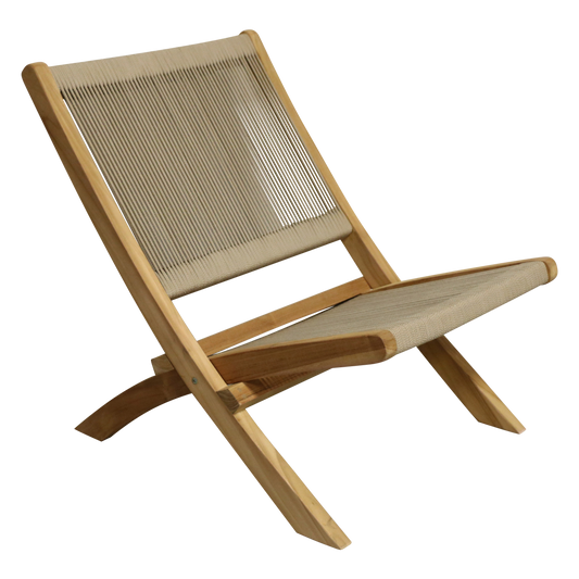 Rope opvouwbare loungestoel naturel
